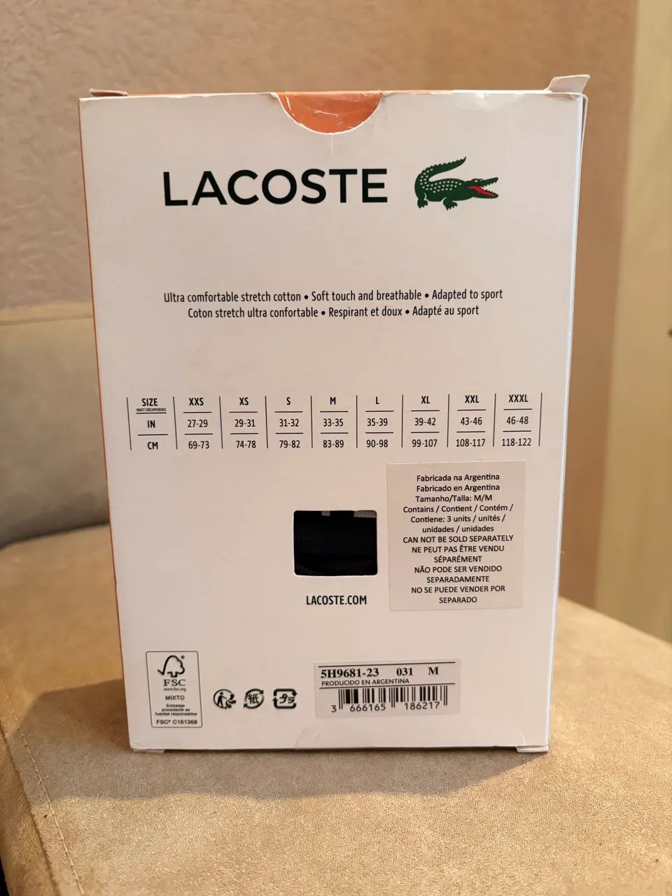 Cueca Lacoste - M - Foto 4
