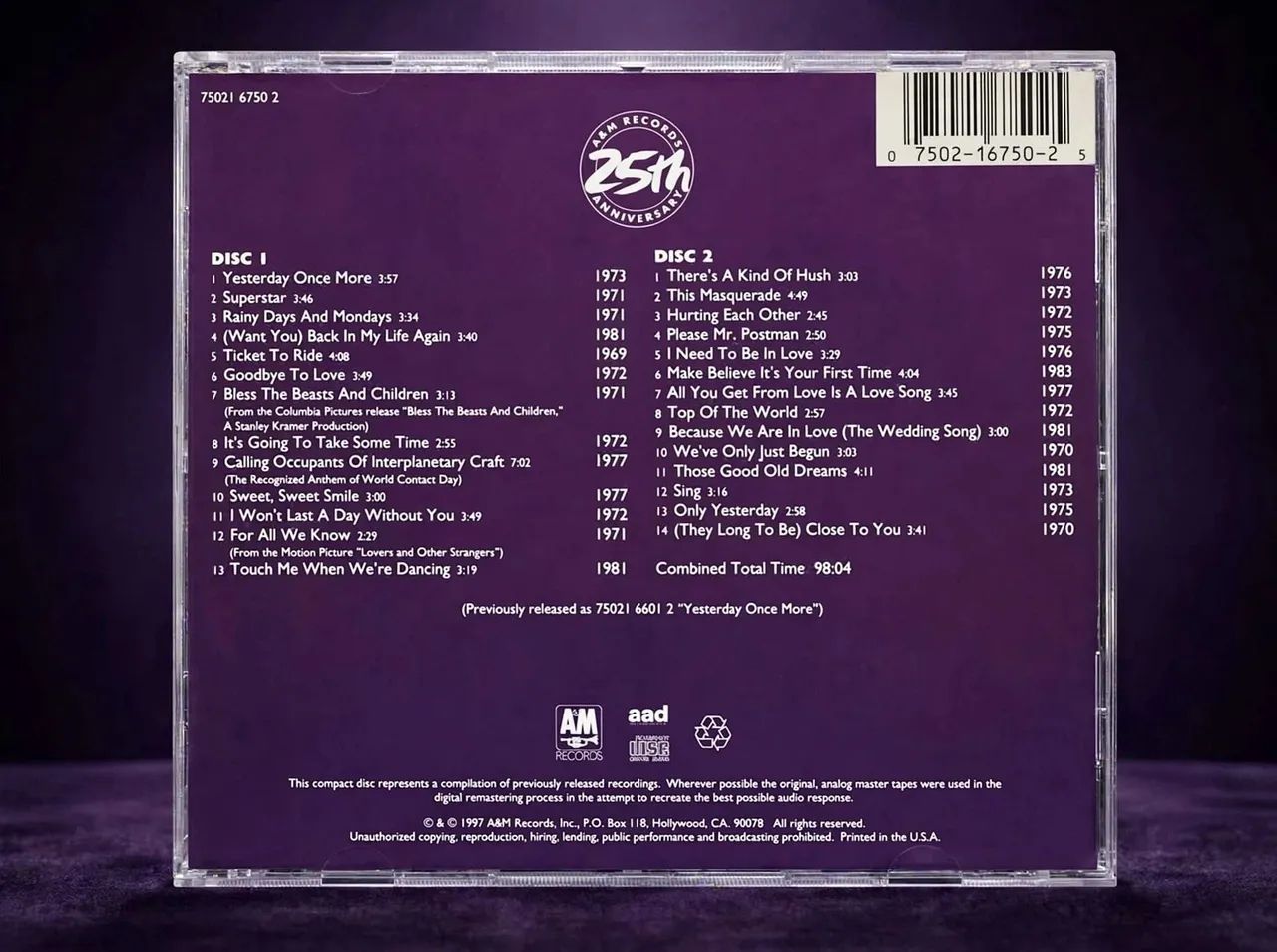 Cd comemorativo Carpenters - Foto 2