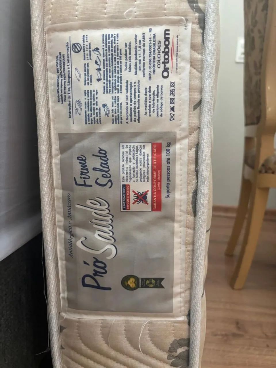 Vendo cama casal com colchão Ortobom  - Foto 3