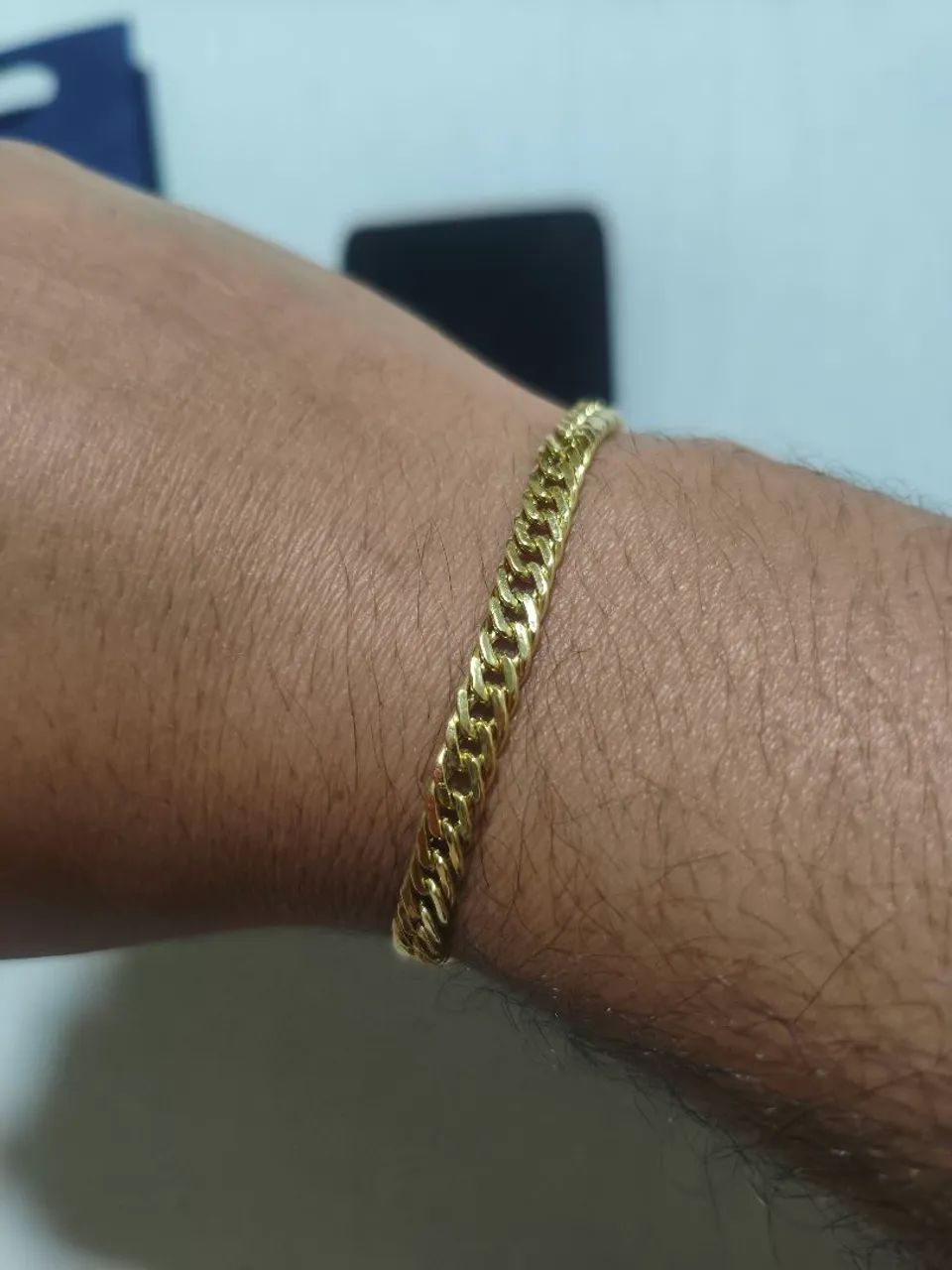 Pulseira grumet dupla ouro 18k - 6g - Foto 2
