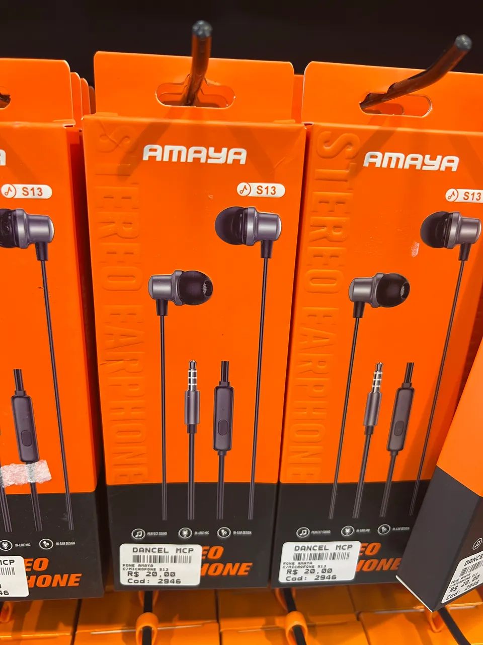Fone de ouvido com fio Microfone Amaya 