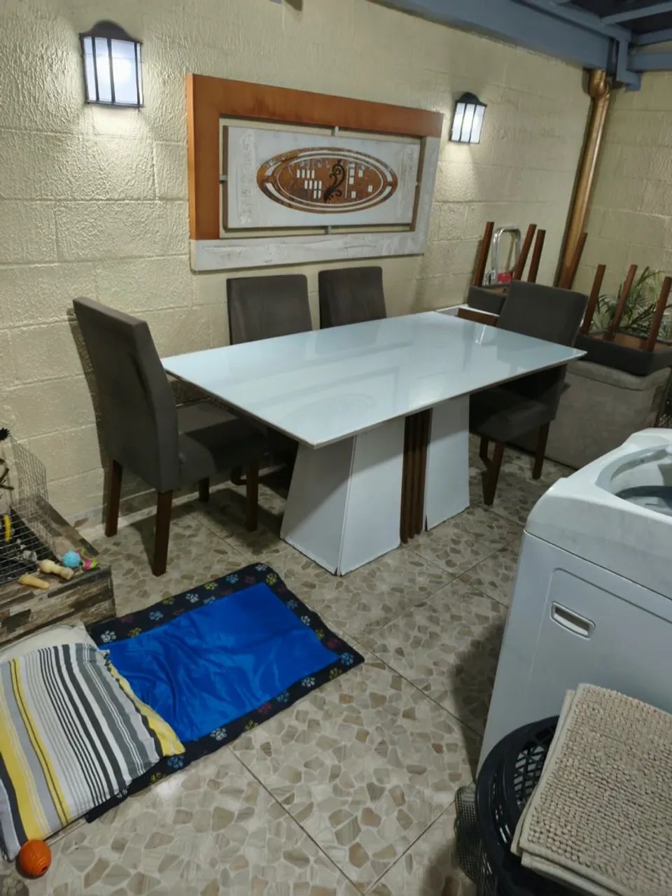 MESA 6 LUGARES DE VIDRO - Foto 3