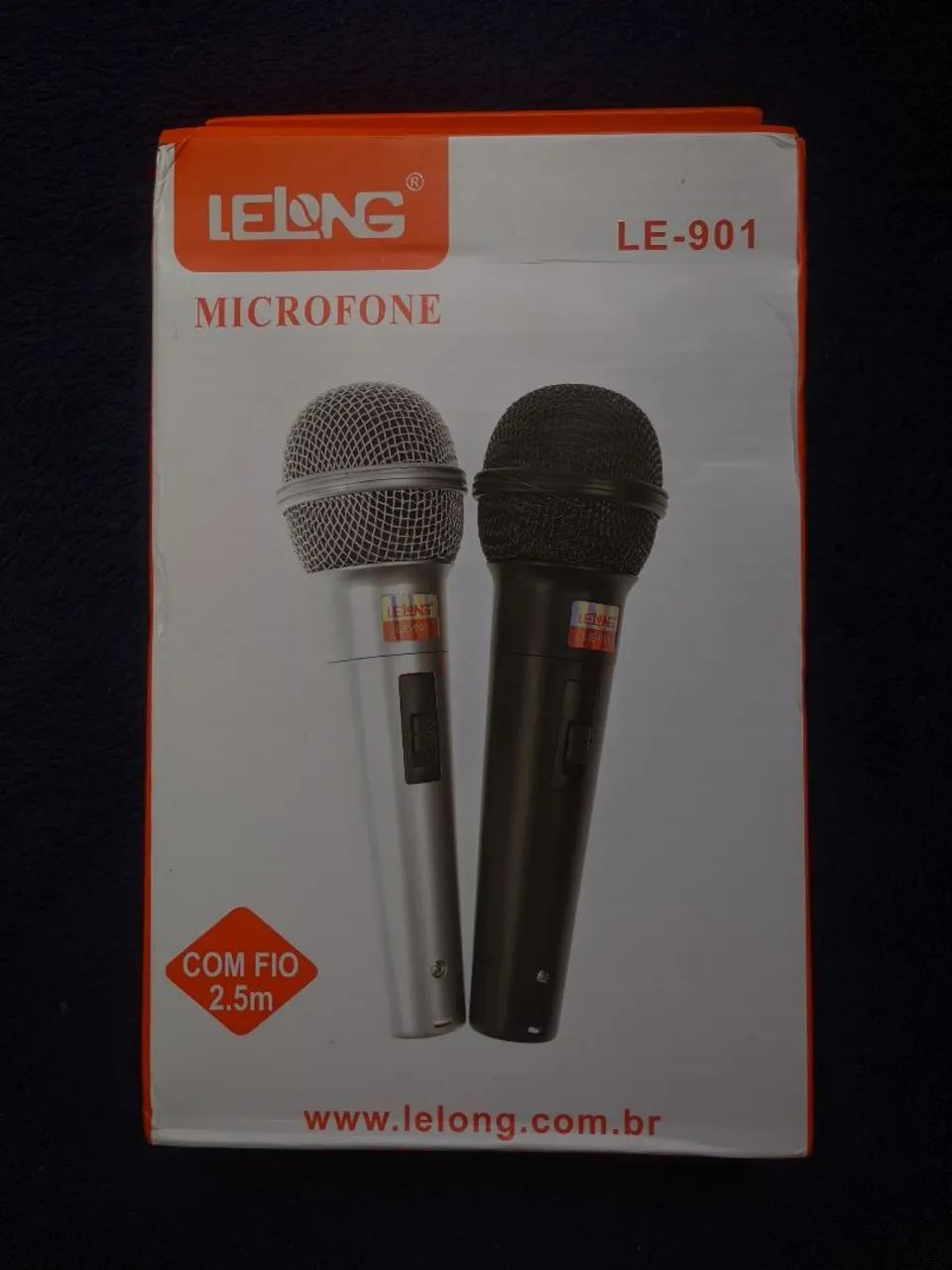 Par de microfones com fio