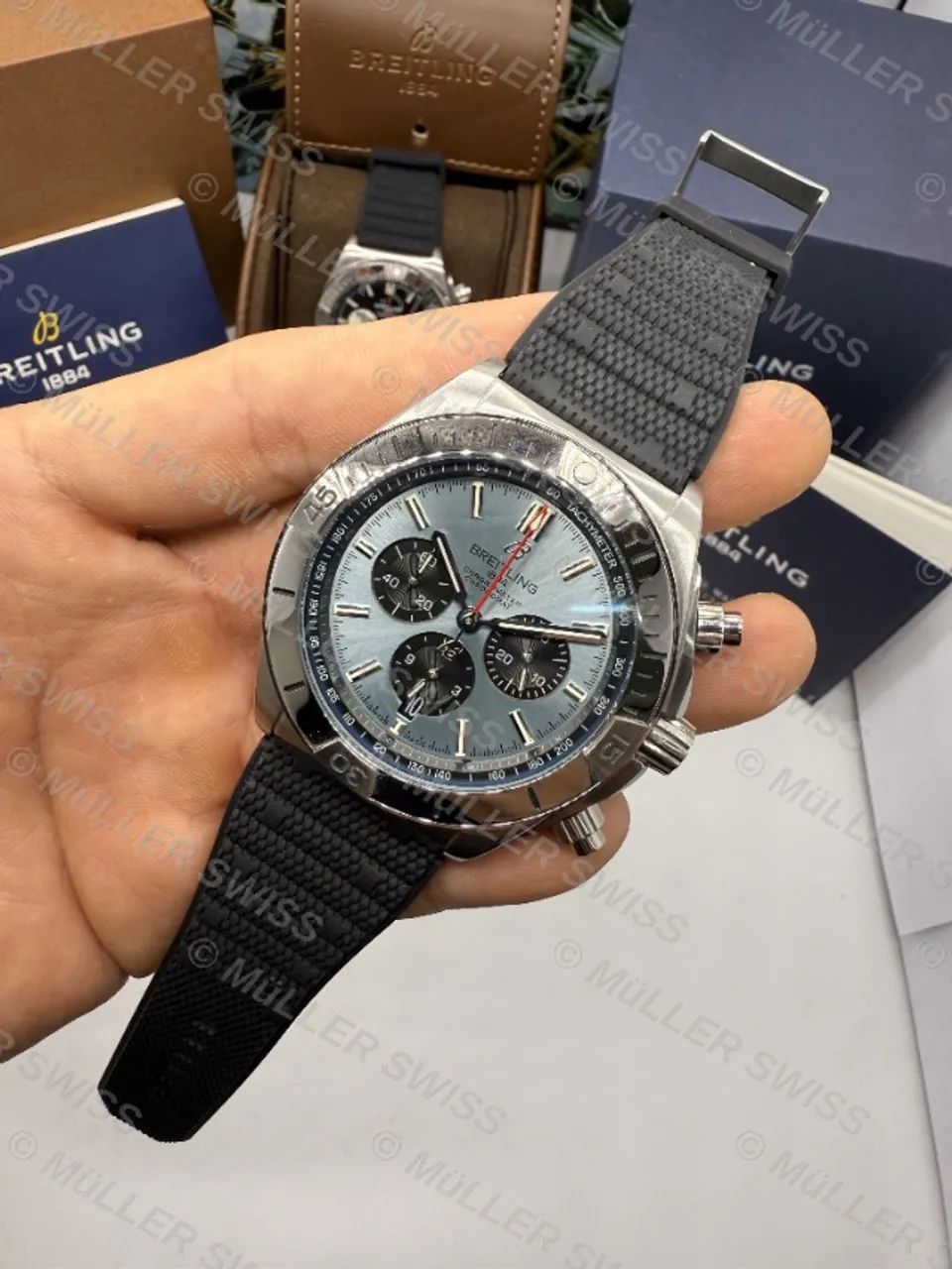 Breitling Chronomat 44mm + Caixa Completa - Várias Cores - Foto 5