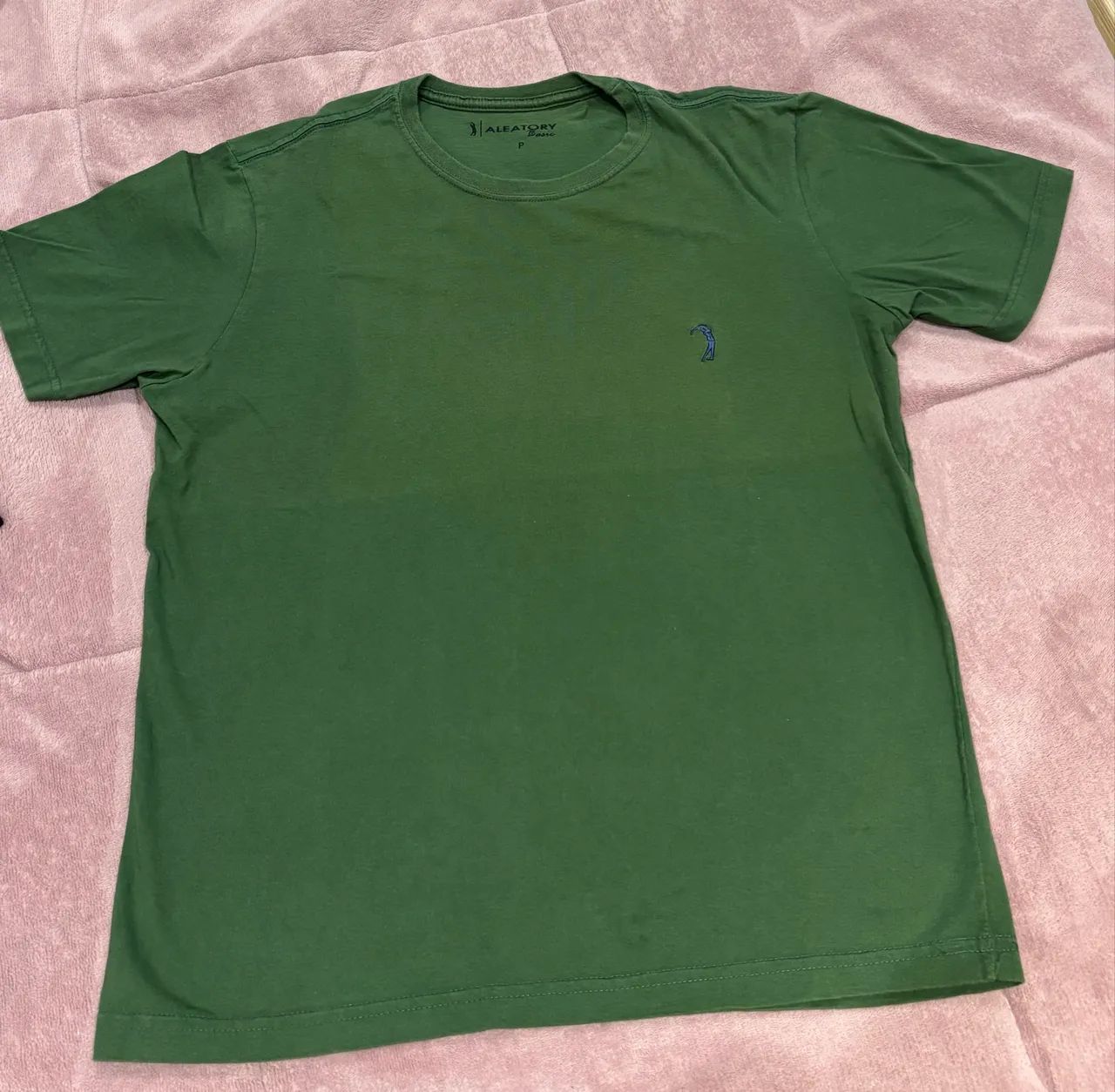 Camiseta verde Aleatory basic, tamanho P