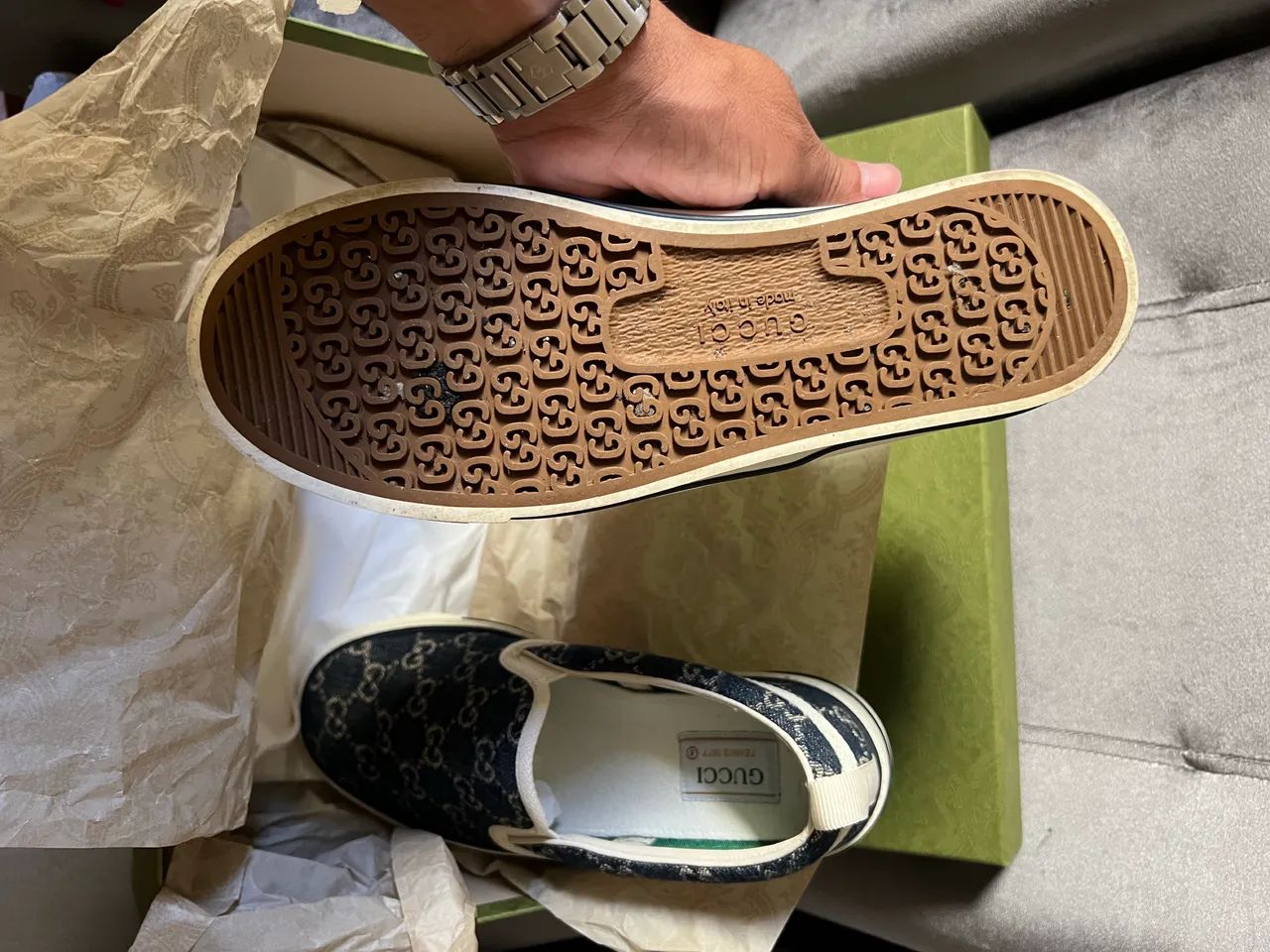 Tênis Slip on Gucci 1977 39BR