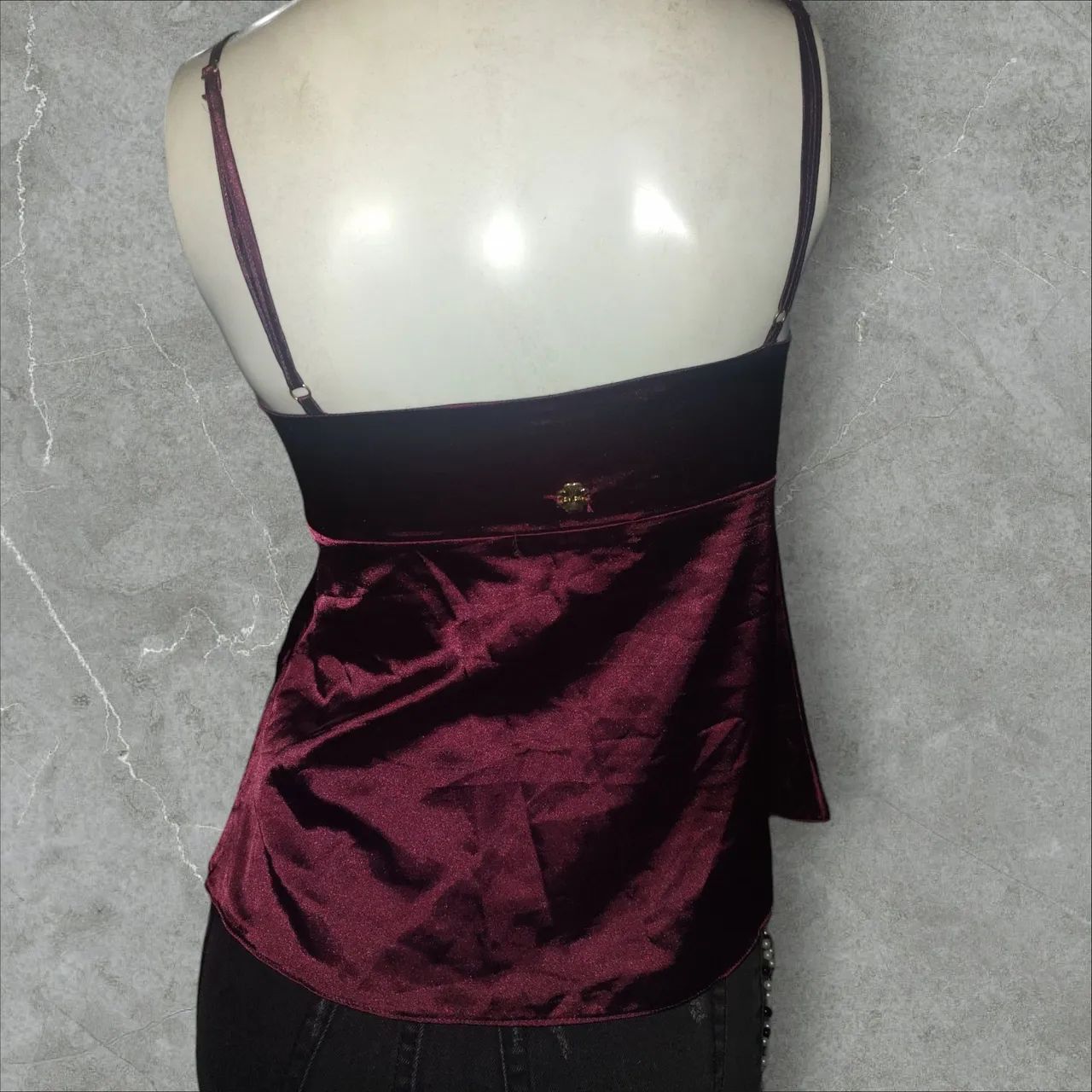 Blusa em seda na cor vinho - Foto 4