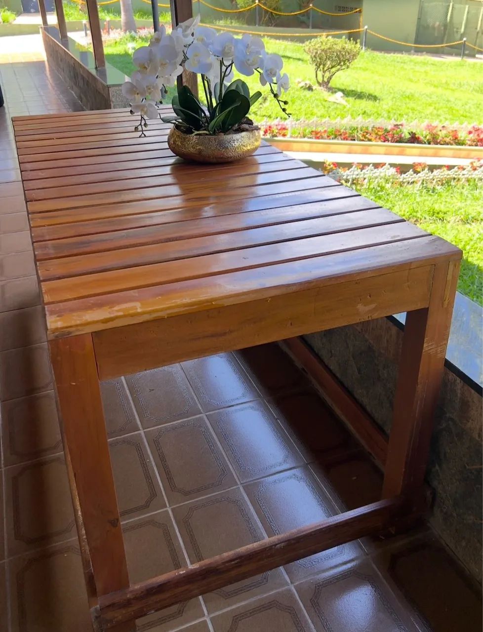 VENDO MESA DE MADEIRA - Foto 4