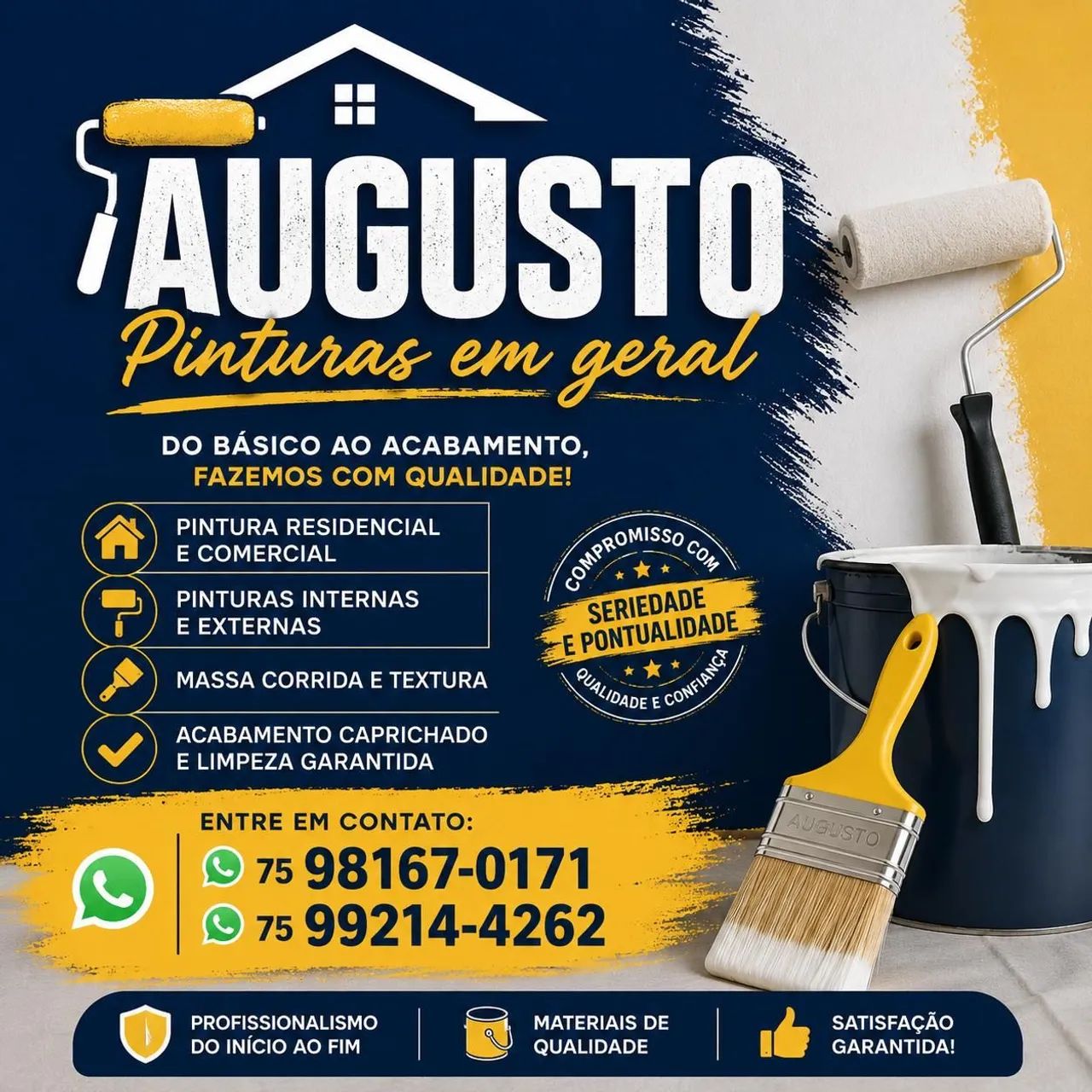 Trabalho com pinturas residencial e texturas 