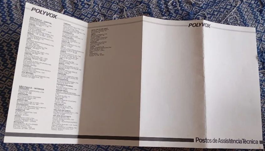 Panfleto Postos De Assistência Técnica Polyvox Original - Foto 2