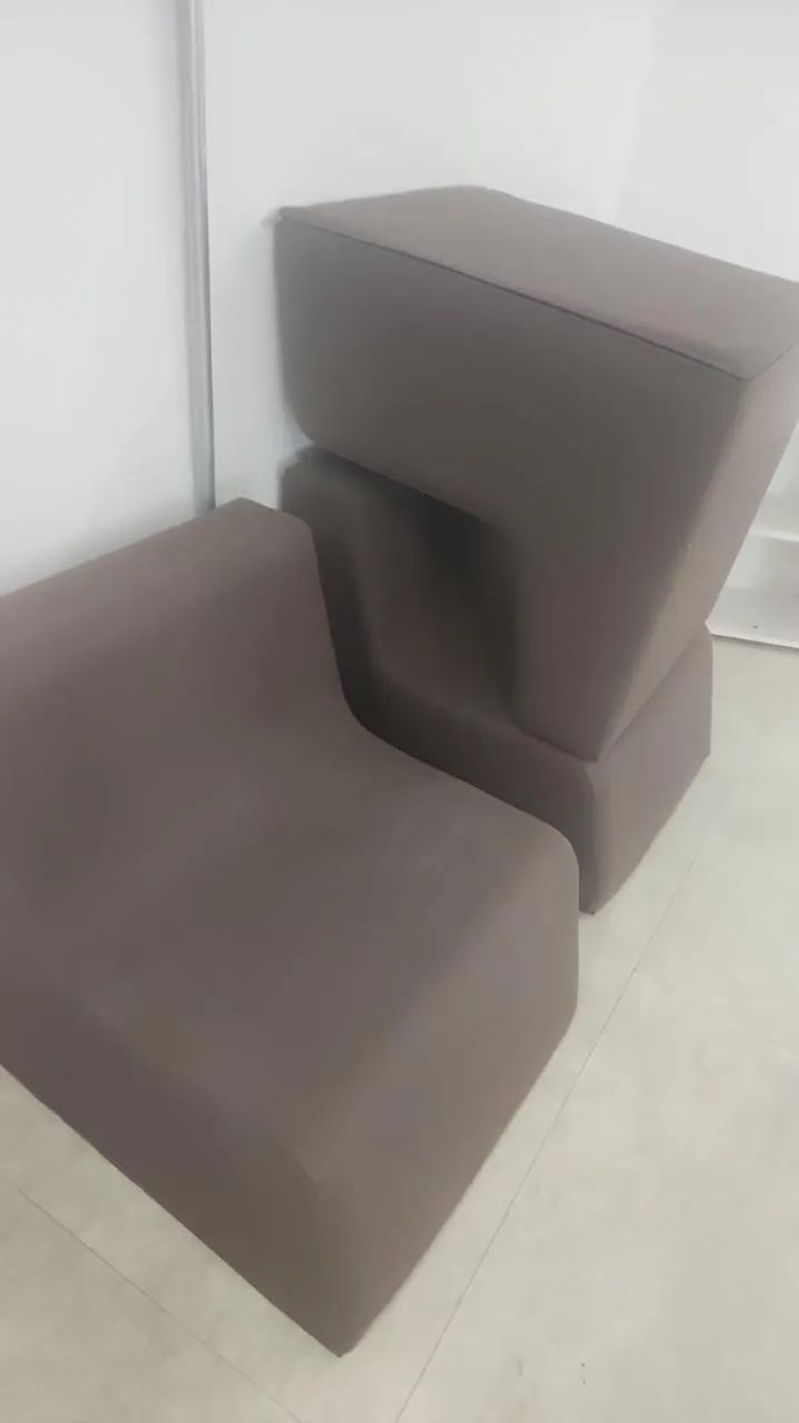 Sofá conjunto futon marrom 5 módulos  - Foto 5