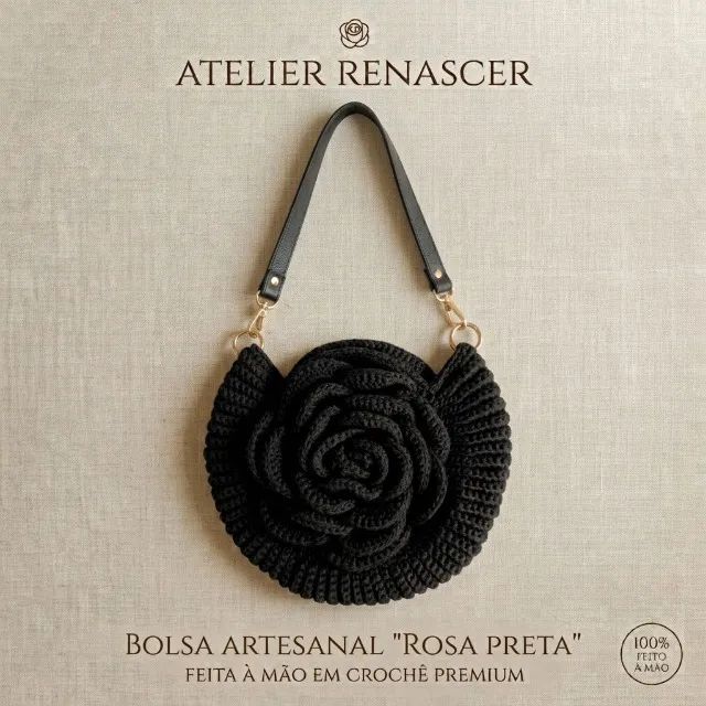 BOLSA ARTESANAL EM CROCHÊ - Foto 2