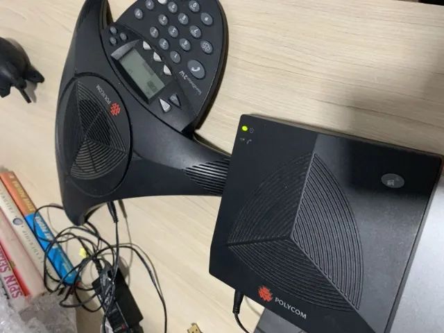 Telefone audioconferencia Polycom SoundStation 2W sem fio - sala de reuniao - completo