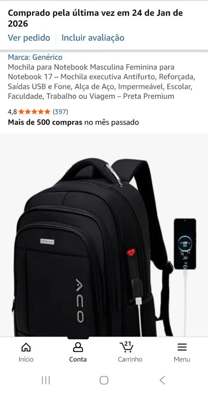 Mochila para notebook executiva 