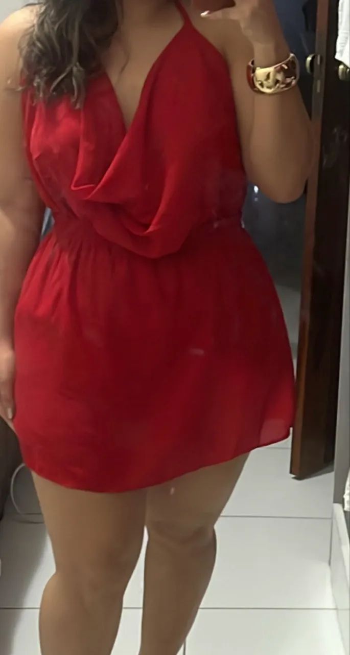 Conjunto short saia vermelho tam.M - Foto 2