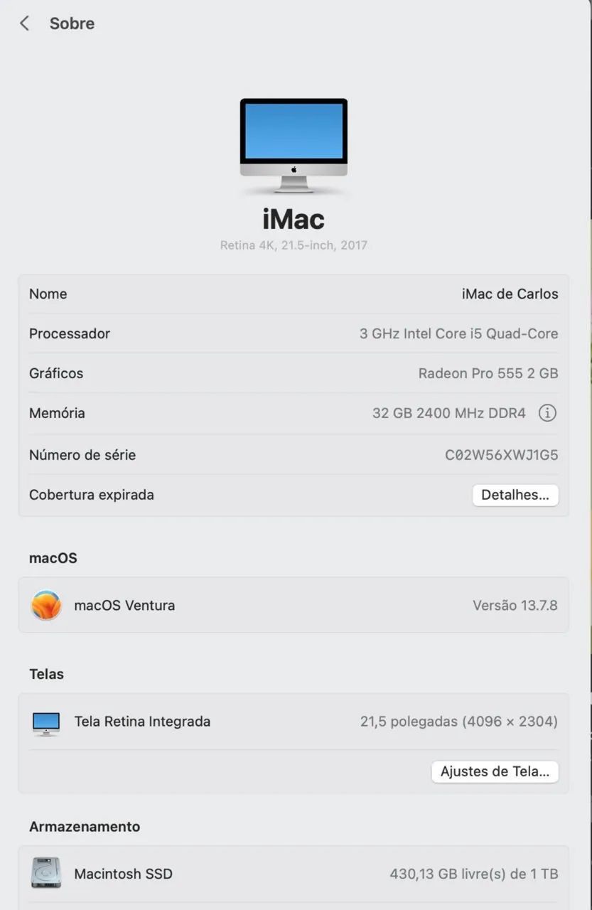 iMac 21.5 polegadas 2017 4k retina  - Foto 2