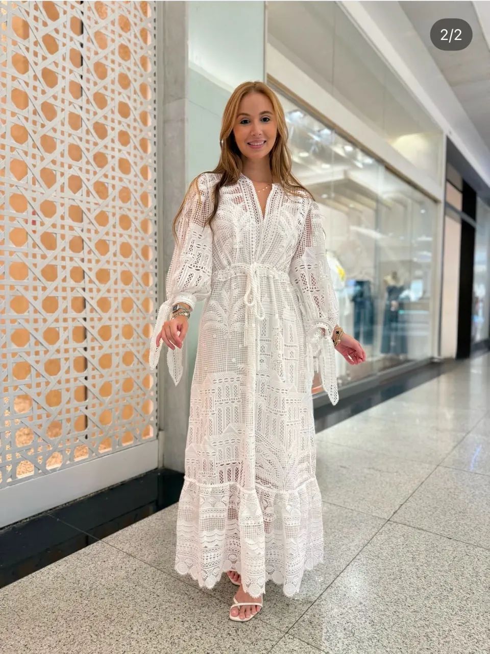 Vestido domitila guipir farm PP