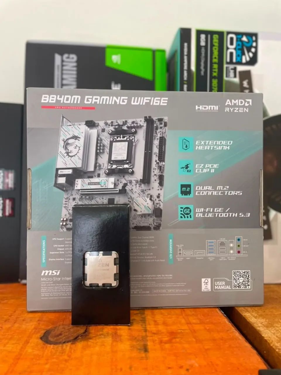 Processador Ryzen 7600x3d + Placa Mãe B840M Gaming Wifi (Oportunidade)