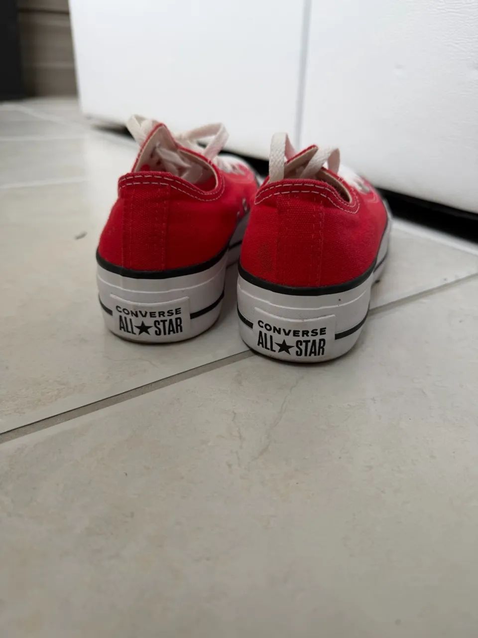 Tênis all star converse plataforma vermelho 33 - Foto 5