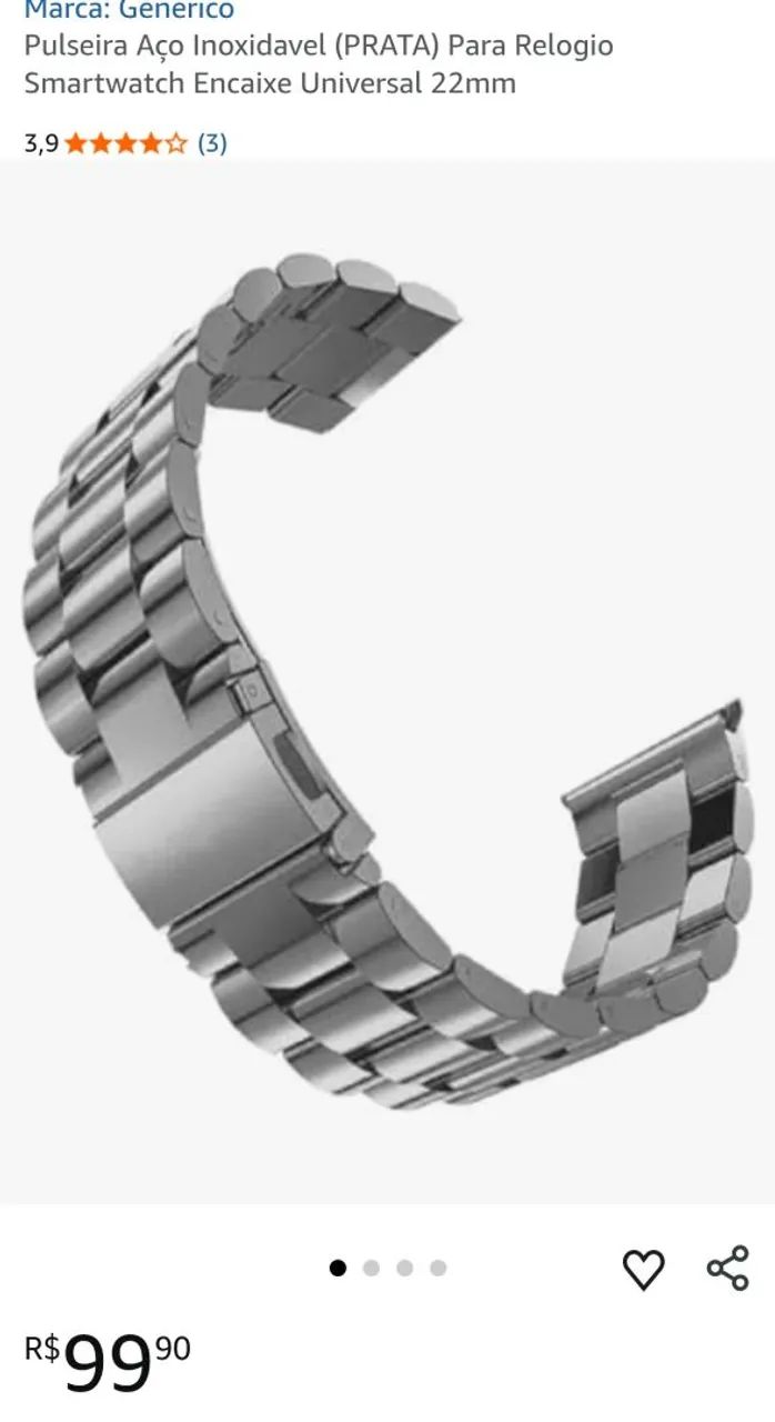 PULSEIRA DE AÇO PARA RELÓGIO SMARTWATCH  - Foto 3