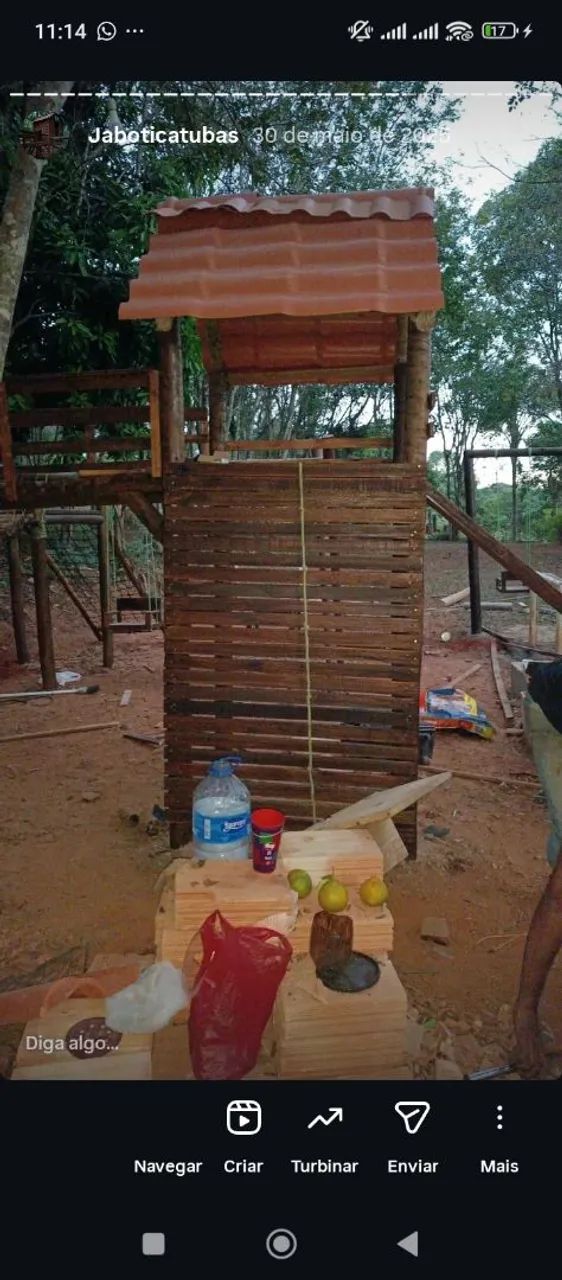 Casinha feita em volta da árvore com playground embutido completo - Foto 3
