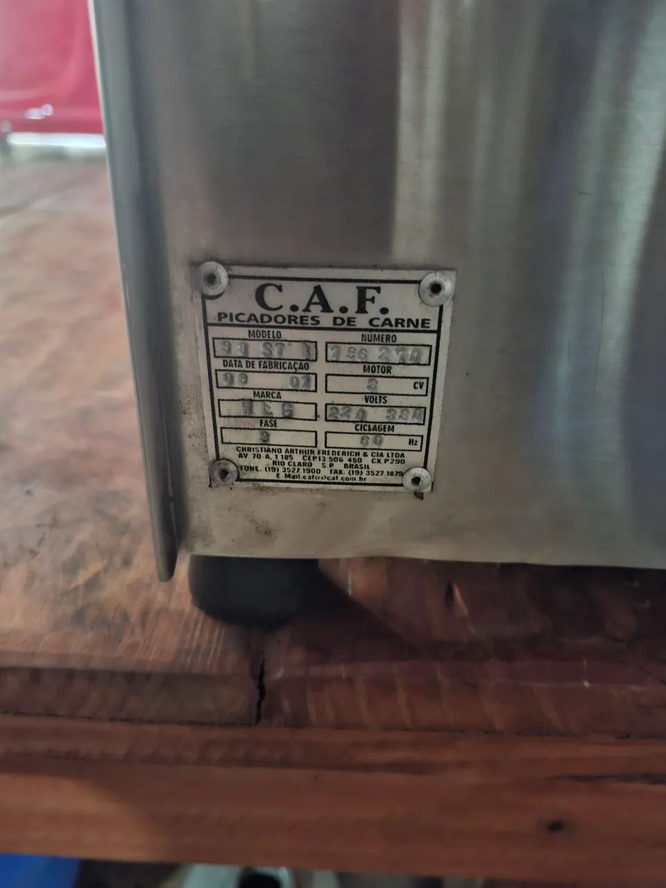 Moedor de carnes Marca Caf Boca 98 DS com pré cortador  - Foto 3