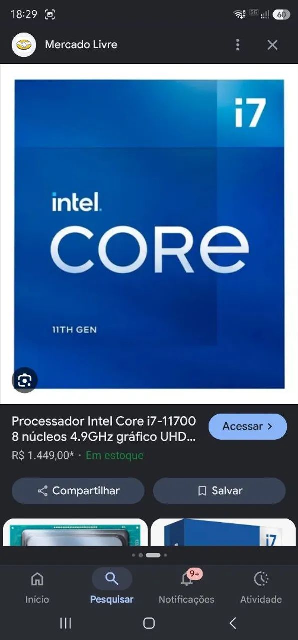 Kit I7 11700 placa mae b560 da biostar DRR4  - Foto 2