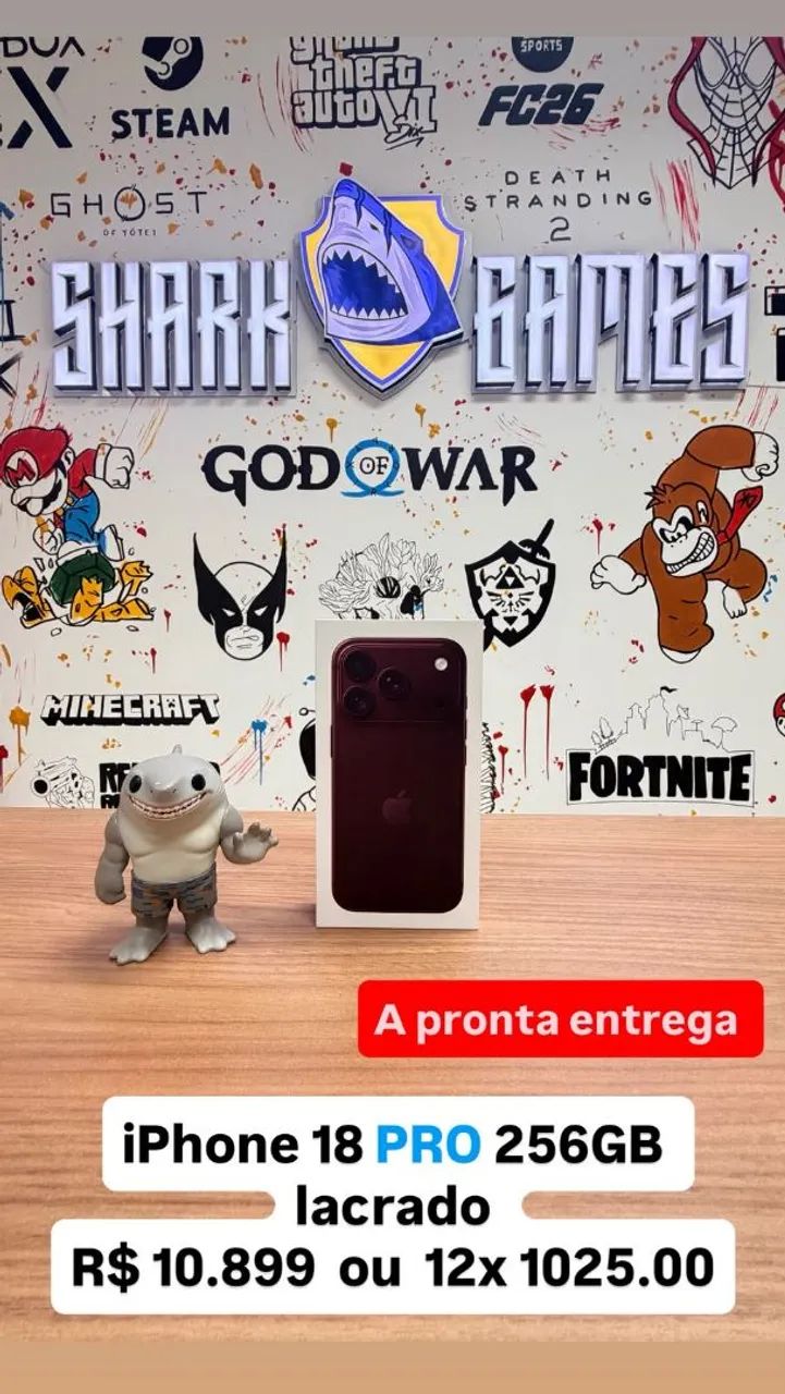 LANÇAMENTO  IPHONE 18 PRO 256GB LACRADO 