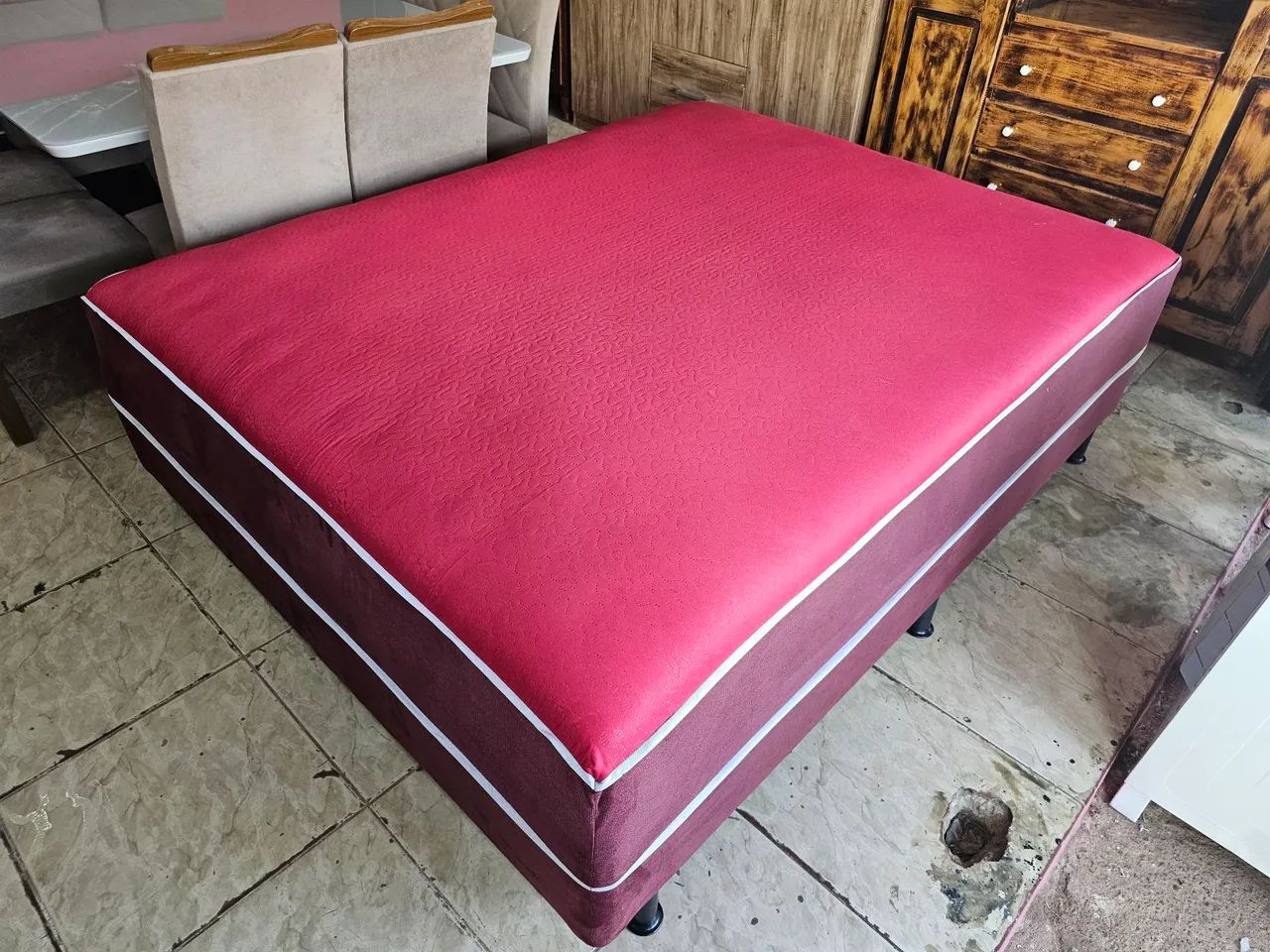 Cama queen unibox nova Molas tradicional  - Foto 4