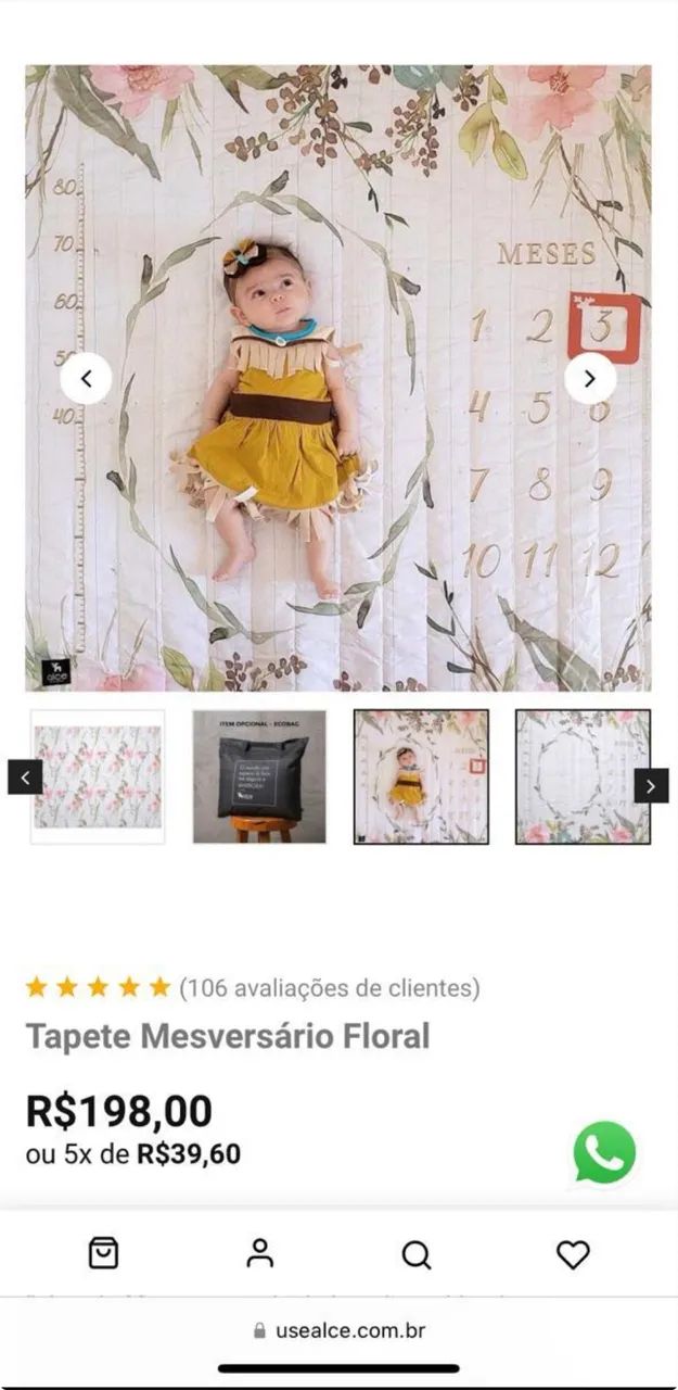 Tapete mesversário Alce
