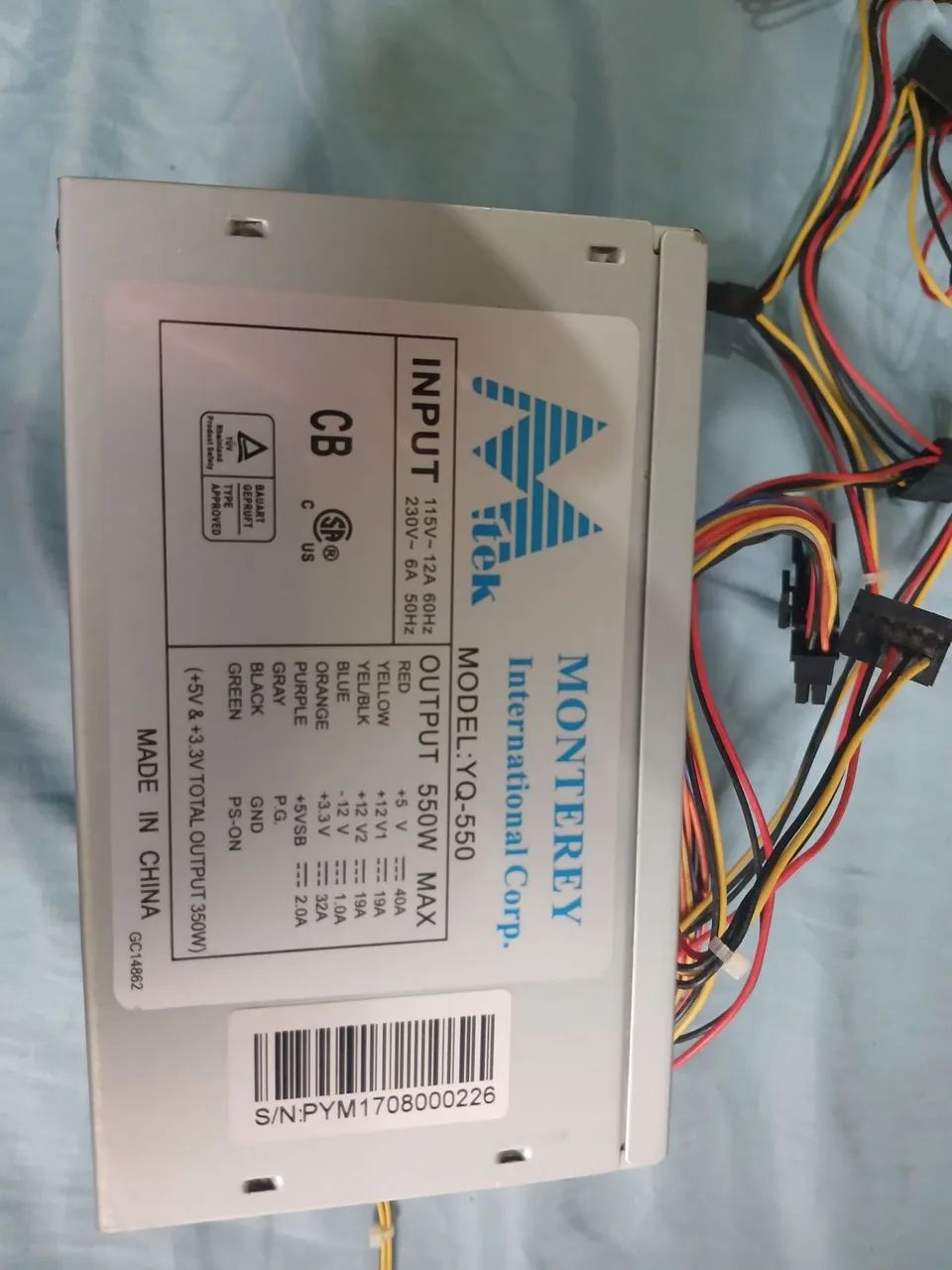 FONTE 550 WATTS CPU