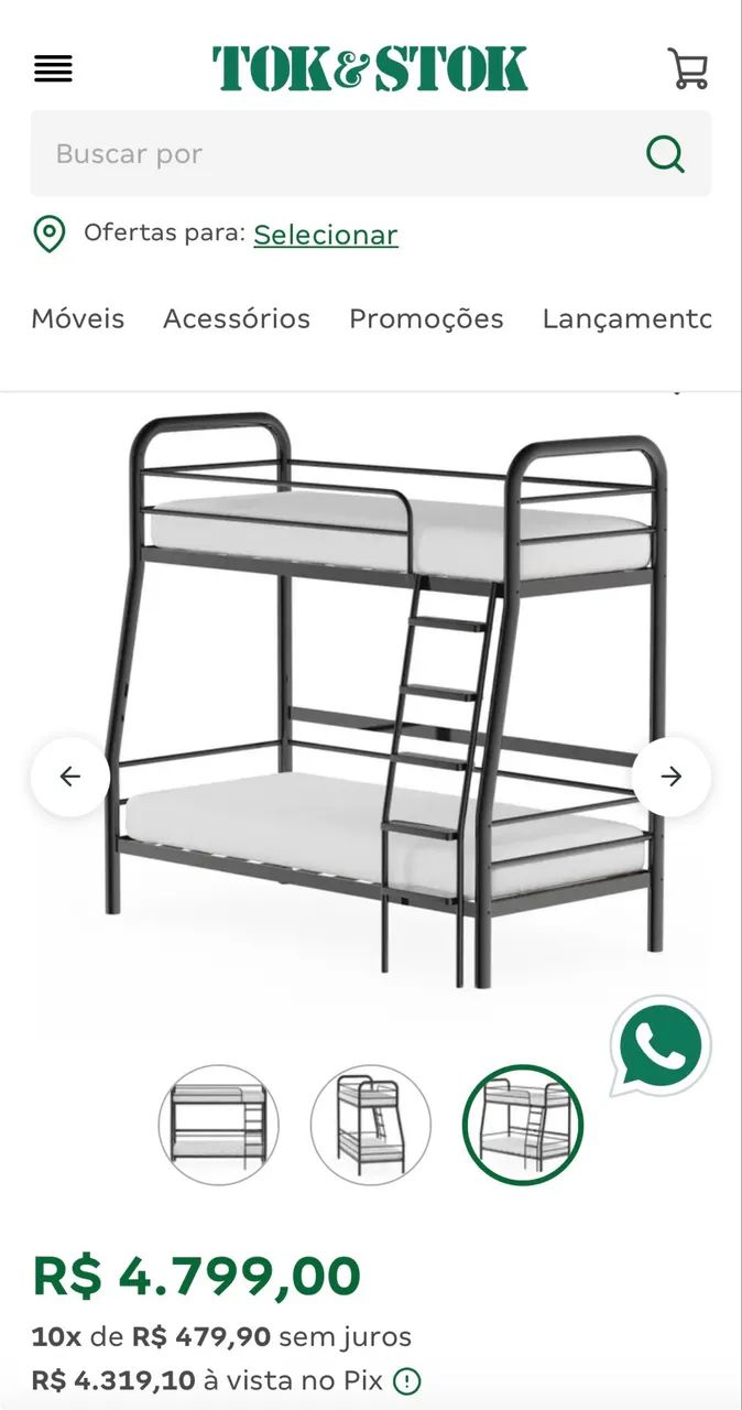 Beliche 98 cm - Tok Stok  - Foto 3