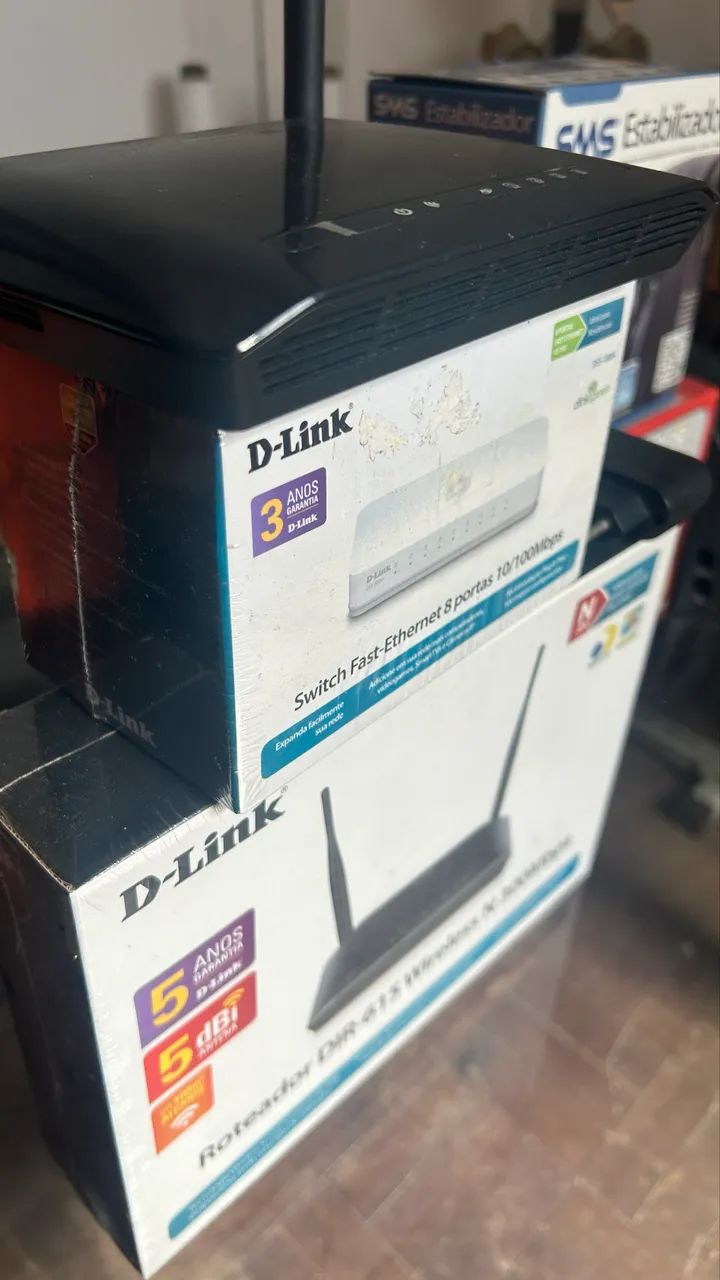   Kit Informática D-Link + Estabilizadores SMS e Force Line - - Foto 4