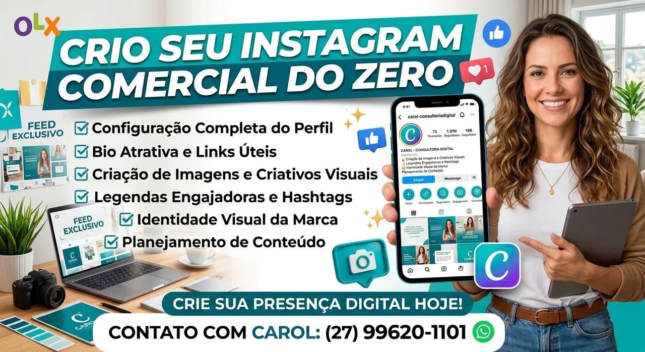 Crio seu Instagram Comercial do Zero ? Feed Profissional