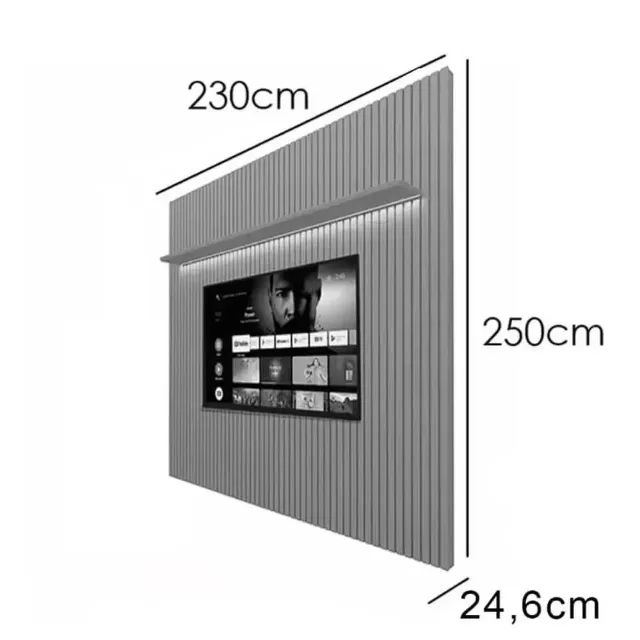 Rack Requinte 212cm com Painel Nobre 230cm para Tv Até 85 Polegadas Gelius - Foto 2