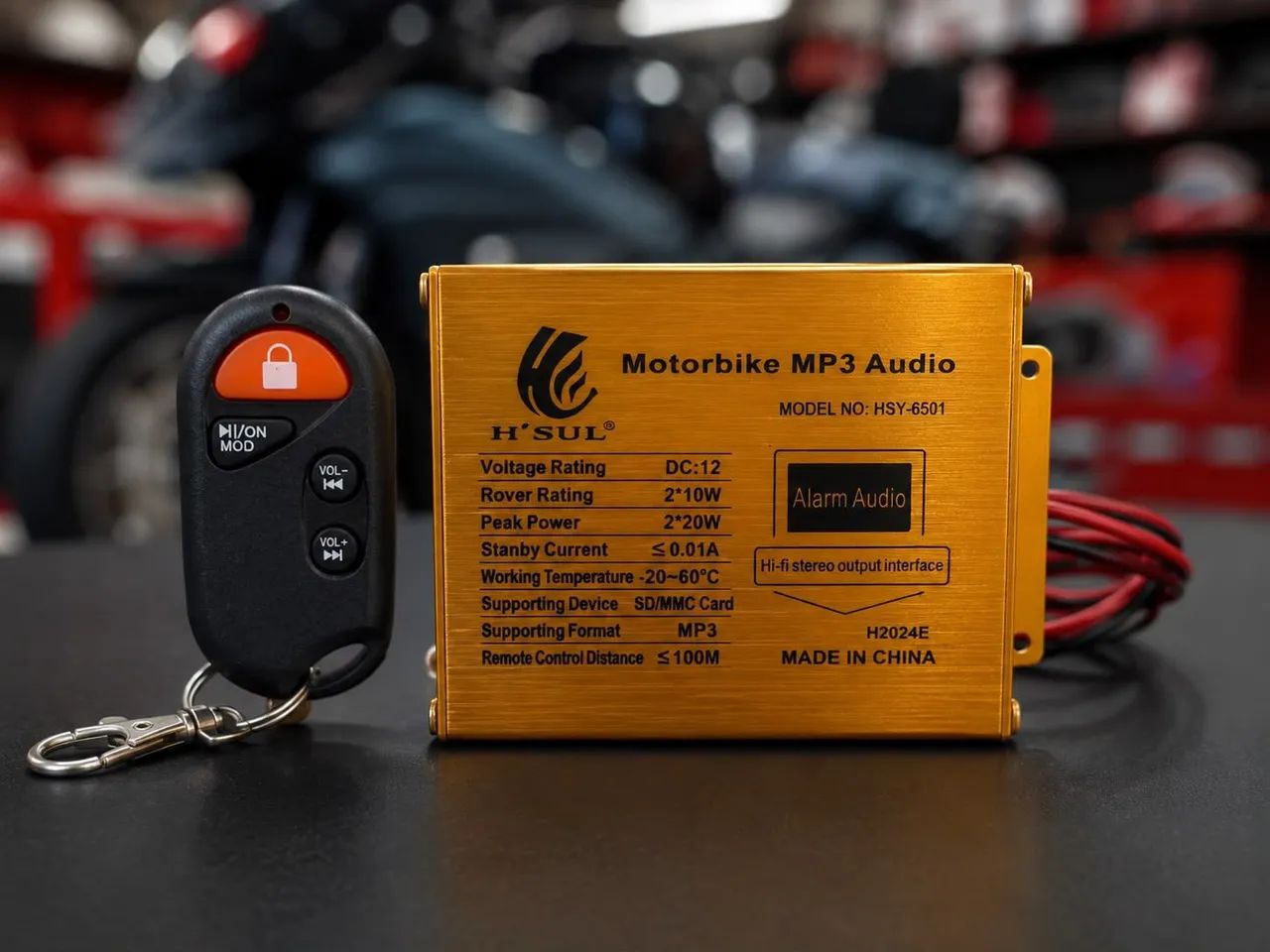 Kit Som para Moto Bluetooth MP3 com Controle Remoto - Foto 4