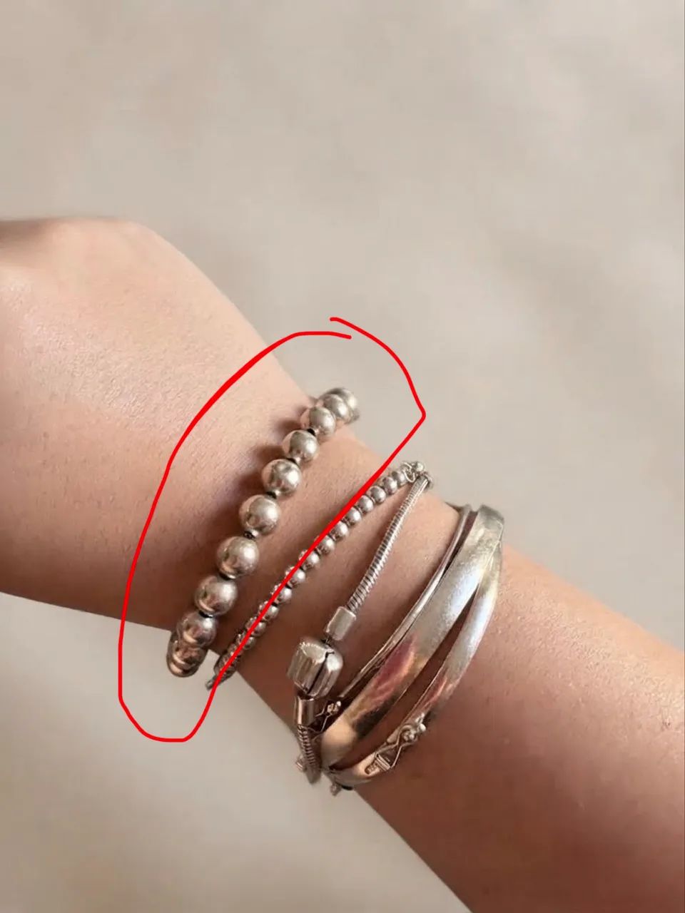 pulseira de prata 925 de bolas. 18cm - Foto 4
