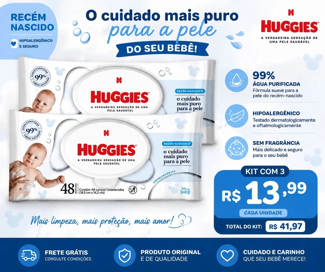 Lenços umedecidos Huggies  - Foto 2