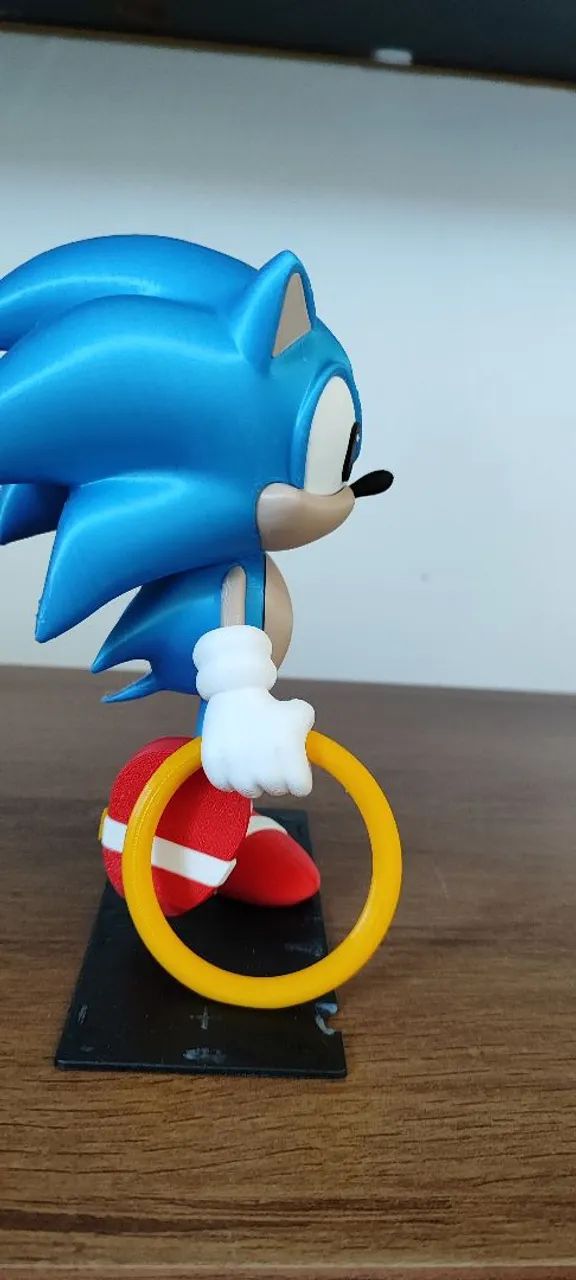 Boneco Sonic em PLA 17cm X 13cm - Foto 3