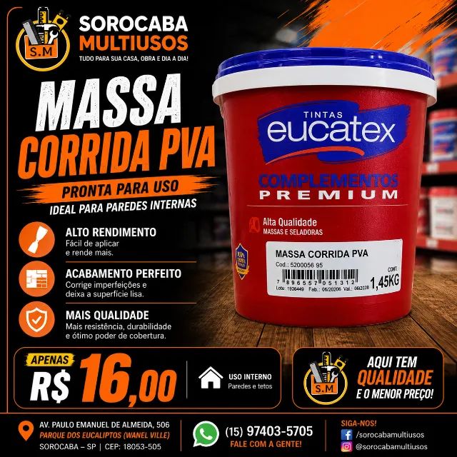 MASSA CORRIDA PVA