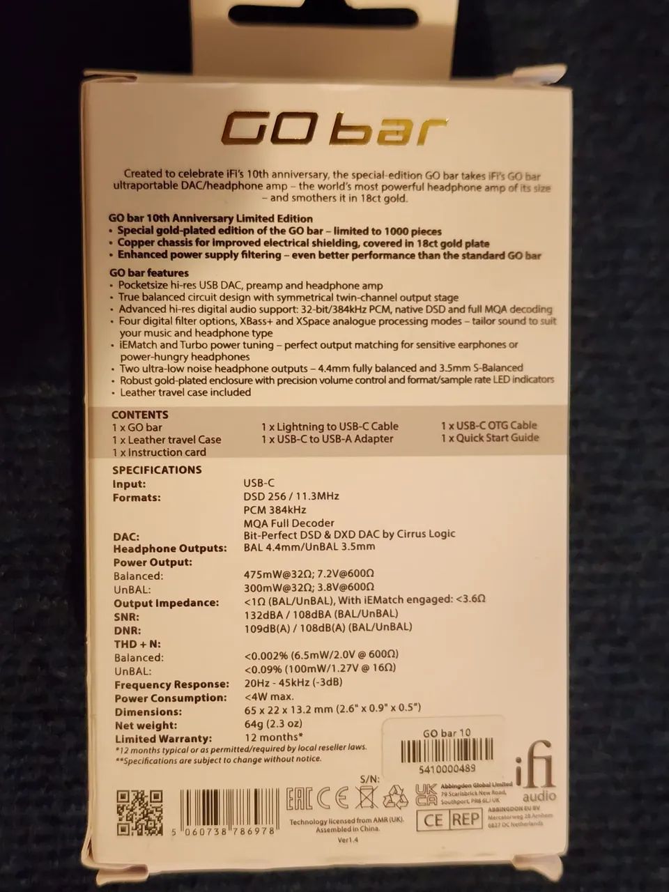 IFI Go Bar Gold 10th Anniversary Dac Amplificador - Foto 4