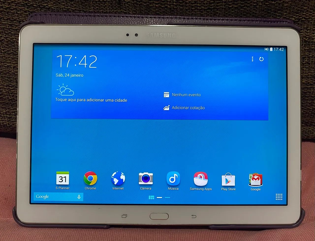 Tablet Samsung T520 16gb c/ carregador original + capa