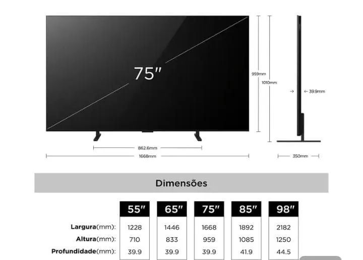 Smart TV 75" TCL 4K UHD Mini LED 75A400M Google TV 2026 - Foto 2