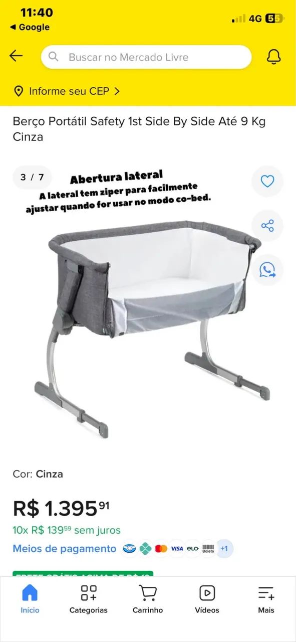 Berço portátil 