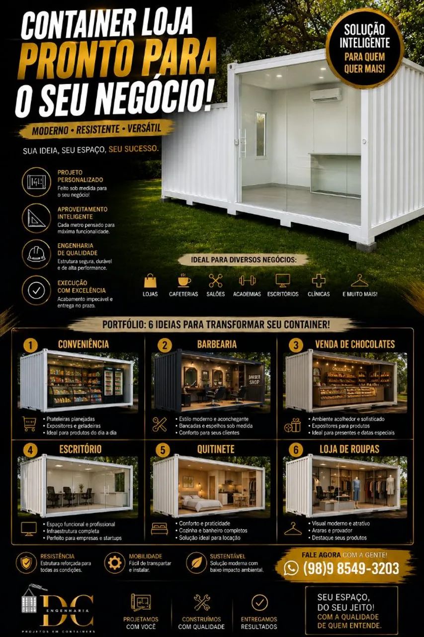 CONTAINER COMERCIAL | LOJA PRONTA PARA SEU NEGÓCIO