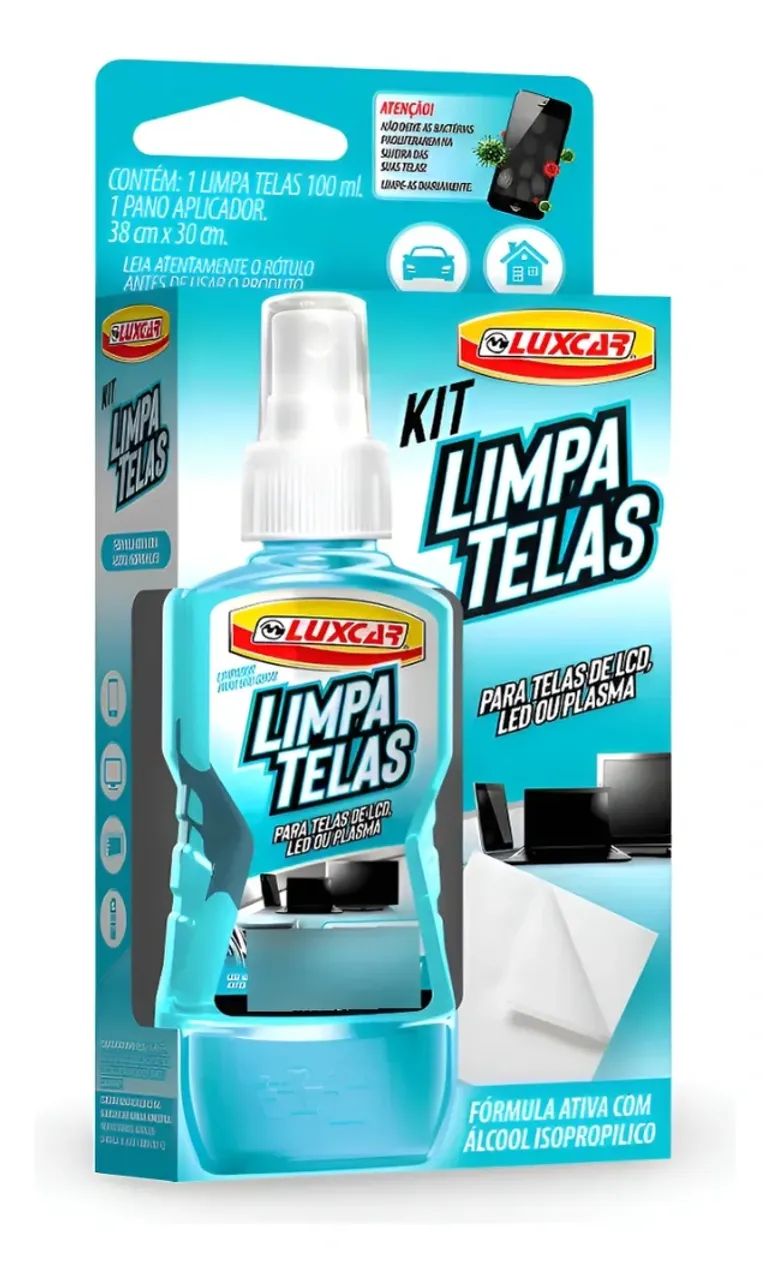 Kit Limpa Telas Multimídia, Celular, Notebooks, Televisores