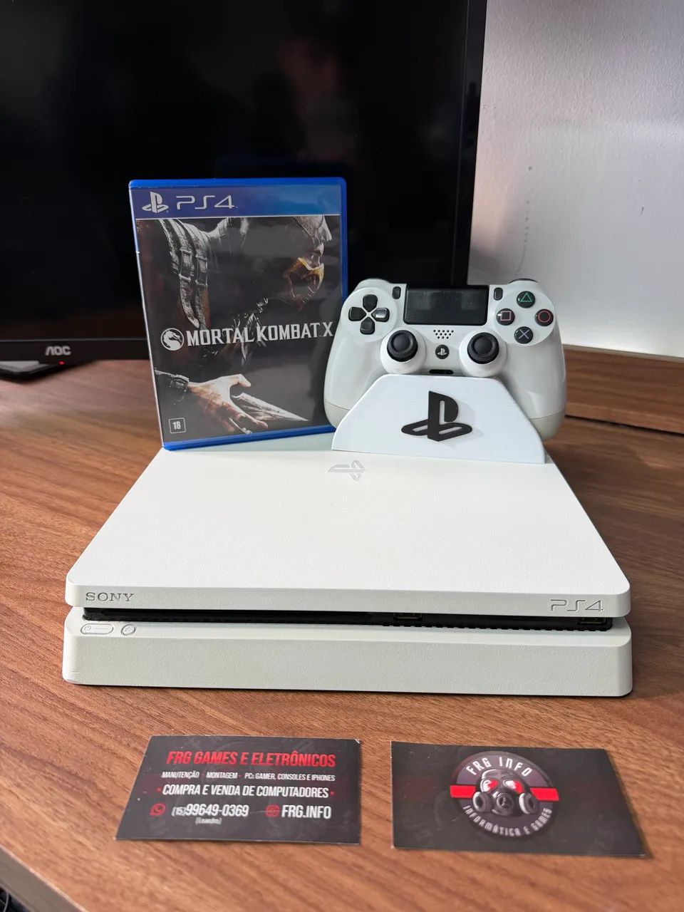 PS4 Slim Branco 500GB (revisado) - Consoles de Vídeo Game