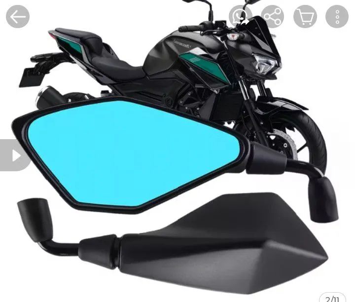 Retrovisor Z400 lente azul!