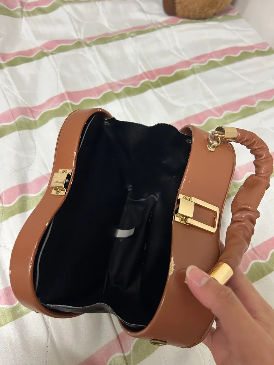 Bolsa de mão caramelo  - Foto 3