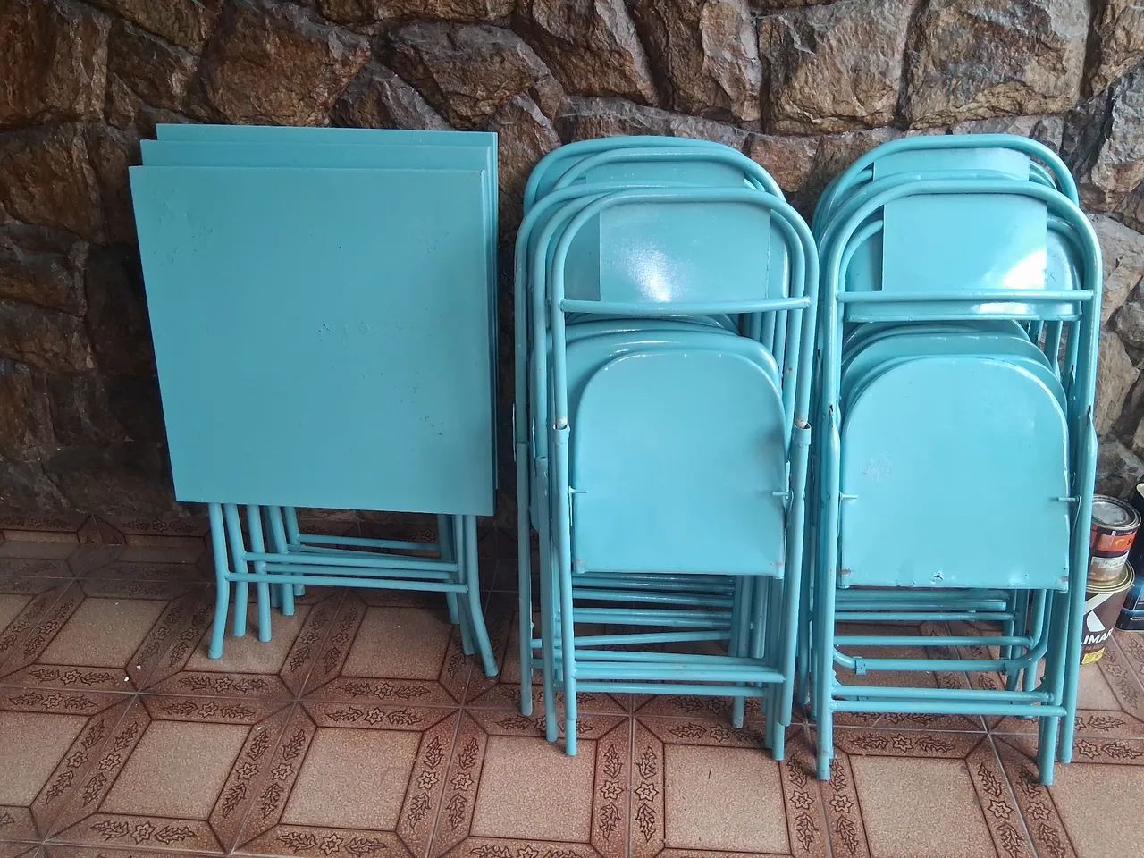 Vendo jogo de mesas e cadeiras de ferro. !  - Foto 2